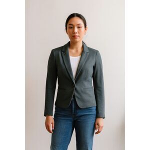 VIVIENNE Vivienne Tam Gray Fitted Blazer Jacket Top Women's Size XS